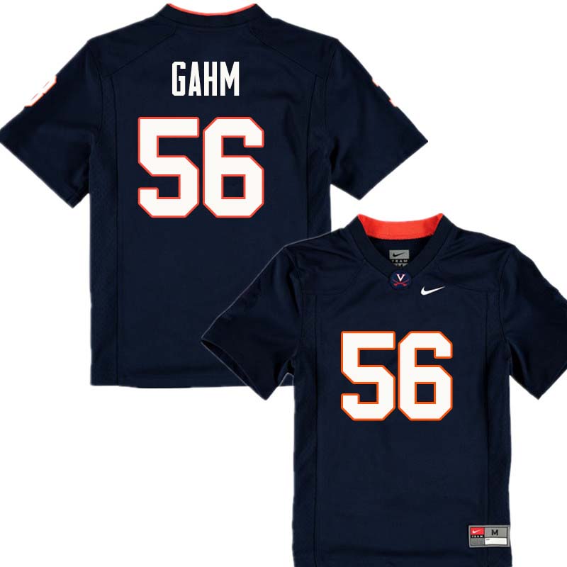 Men #56 Matt Gahm Virginia Cavaliers College Football Jerseys Sale-Navy - Click Image to Close
